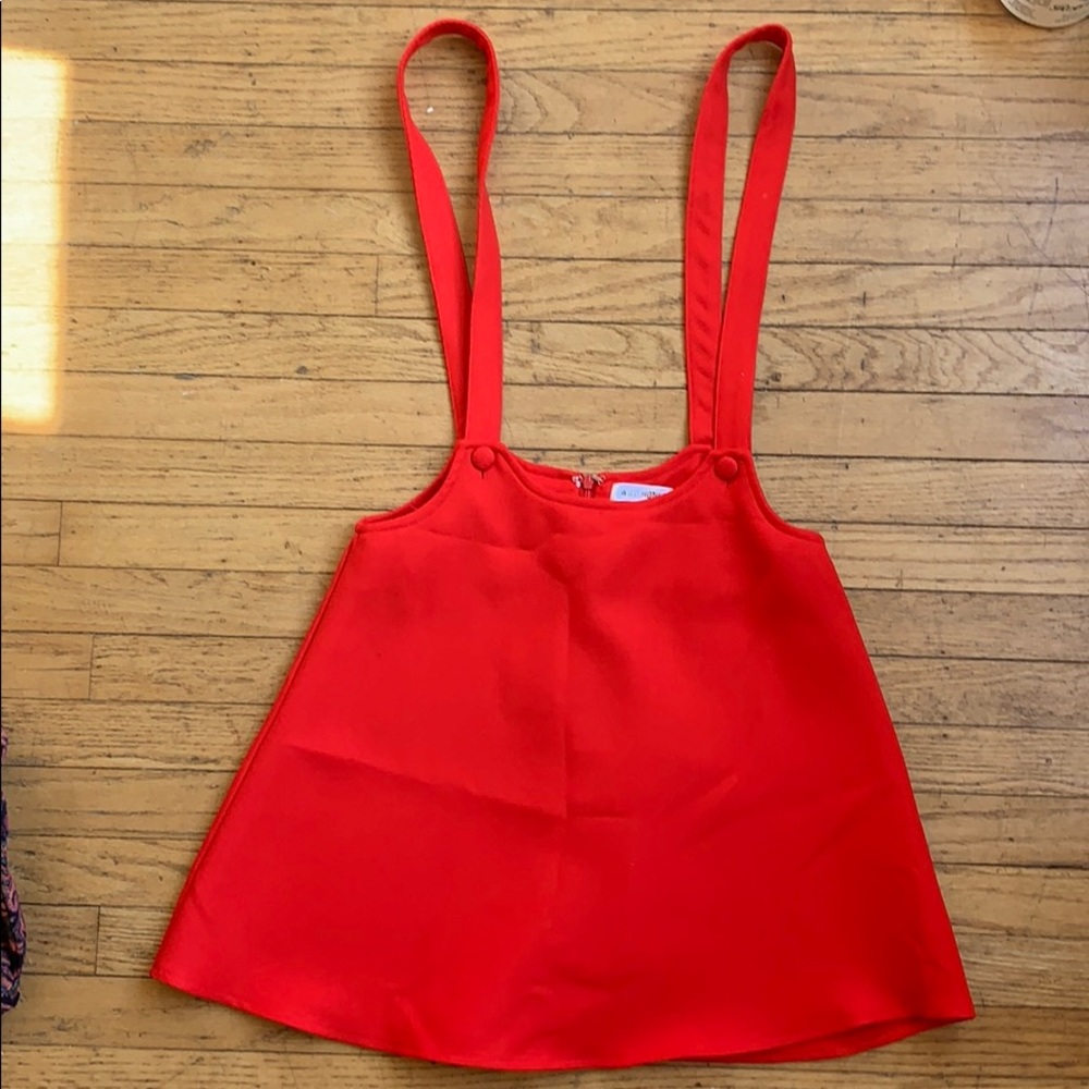 Wild Honey red pinafore